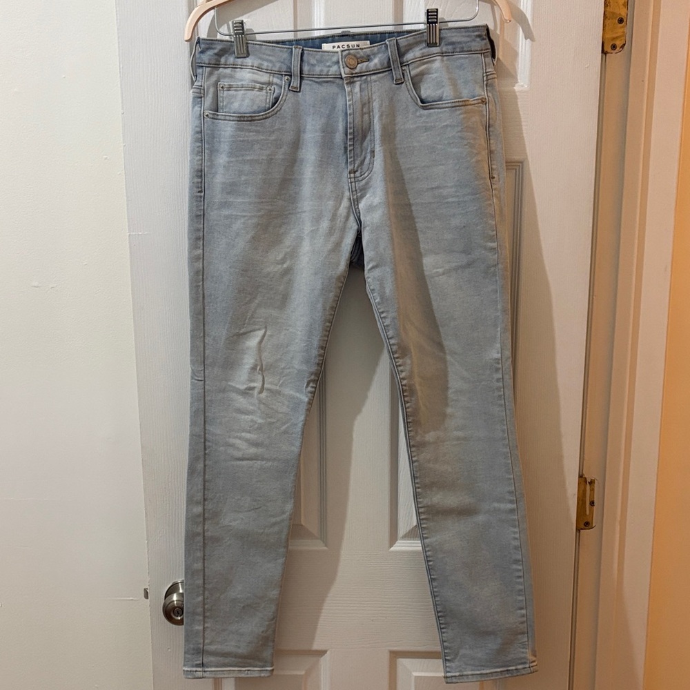 PacSun Light Gray Skinny Jeans for Men